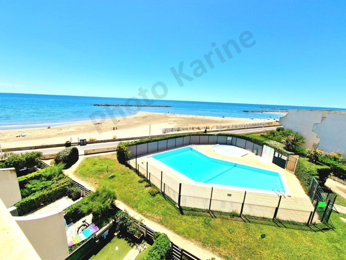 Appartement 1Ere Ligne Piscine Terrasse Au Bord De La Plage Front De Mer Avec 6 Velos Palavas-les-Flots Exteriör bild